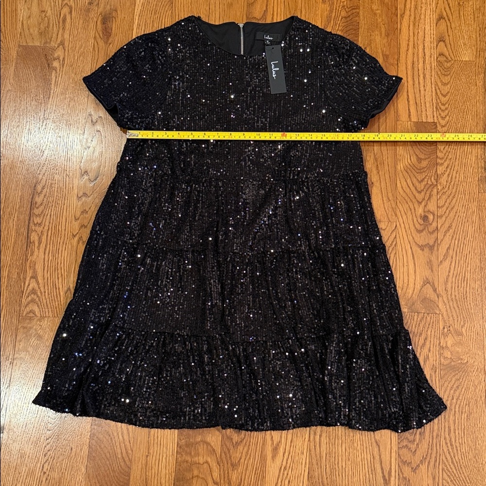 Lulu's Shimmering Black Sequin Dress - Picture 8 of 9